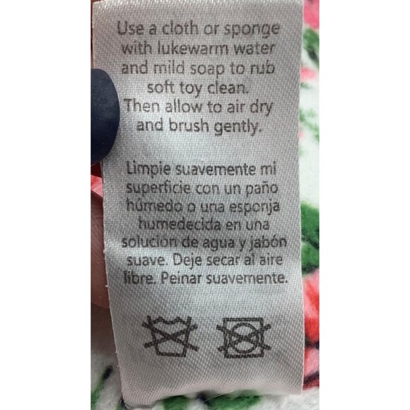 Betsey Johnson XOXO Floral Plush Puppy Dog Pink Accents 10" Stuffed Animal - Picture 5 of 6